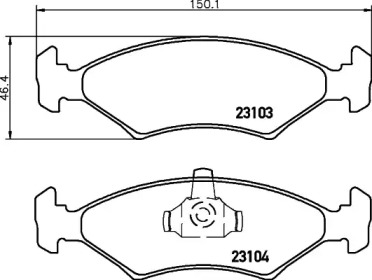 Комплект тормозных колодок PAGID T1141