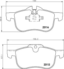 Комплект тормозных колодок PAGID T1197