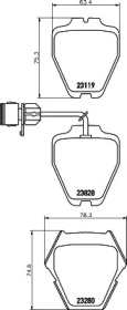 Комплект тормозных колодок PAGID T1183