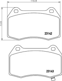 Комплект тормозных колодок PAGID T1385