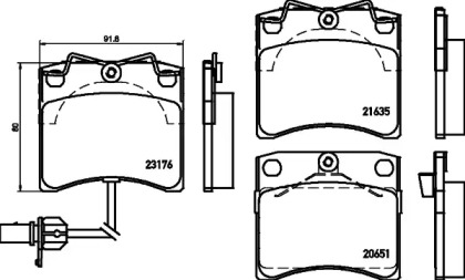 Комплект тормозных колодок PAGID T5129