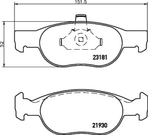 Комплект тормозных колодок PAGID T1151