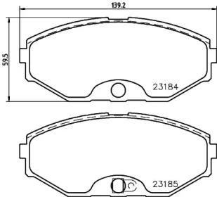 Комплект тормозных колодок PAGID T1435