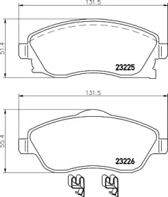 Комплект тормозных колодок PAGID T5128