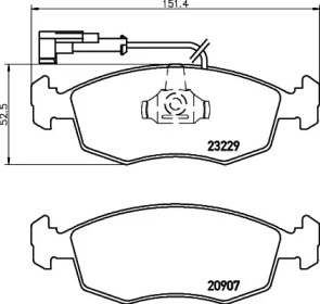 Комплект тормозных колодок PAGID T1219