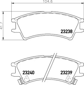 Комплект тормозных колодок PAGID T3096