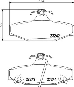 Комплект тормозных колодок PAGID T1262