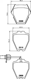 Комплект тормозных колодок PAGID T1205