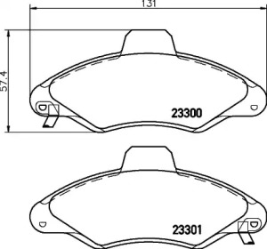 Комплект тормозных колодок PAGID T9069