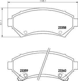 Комплект тормозных колодок PAGID T3086