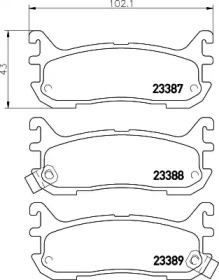 Комплект тормозных колодок PAGID T1299