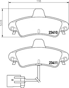 Комплект тормозных колодок PAGID T1537