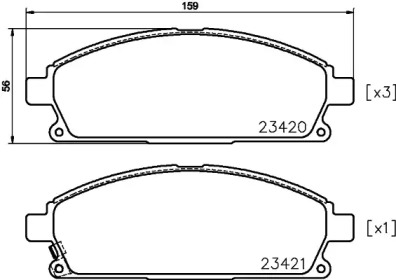 Комплект тормозных колодок PAGID T2593