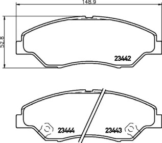 Комплект тормозных колодок PAGID T1277