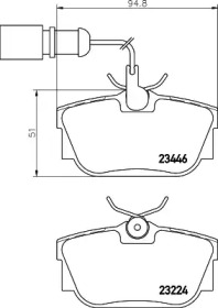 Комплект тормозных колодок PAGID T5135