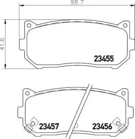 Комплект тормозных колодок PAGID T1238