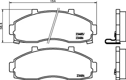 Комплект тормозных колодок PAGID T1303