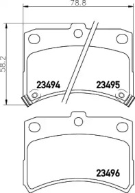 Комплект тормозных колодок PAGID T3104