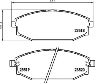 Комплект тормозных колодок PAGID T1304