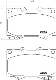 Комплект тормозных колодок PAGID T1241