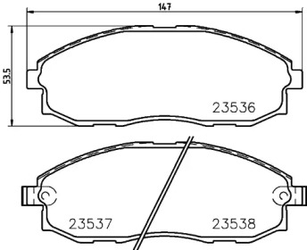 Комплект тормозных колодок PAGID T1242