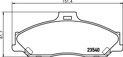 Комплект тормозных колодок PAGID T1282