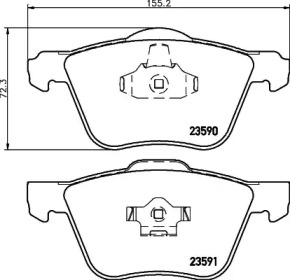 Комплект тормозных колодок PAGID T1473