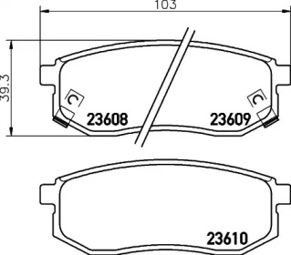 Комплект тормозных колодок PAGID T1309