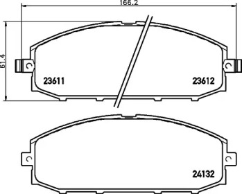 Комплект тормозных колодок PAGID T1370