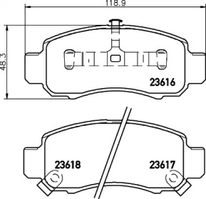 Комплект тормозных колодок PAGID T1278