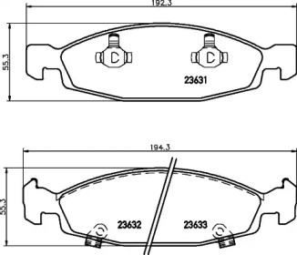 Комплект тормозных колодок PAGID T1296