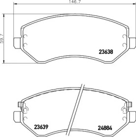 Комплект тормозных колодок PAGID T1314