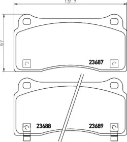 Комплект тормозных колодок PAGID T2245