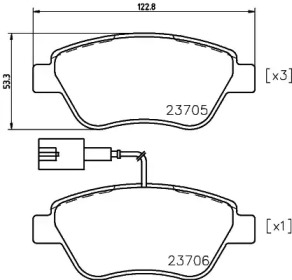 Комплект тормозных колодок PAGID T5162