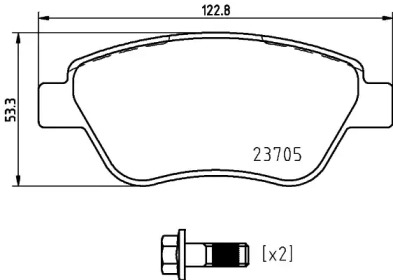 Комплект тормозных колодок PAGID T2631