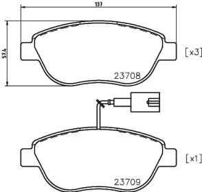 Комплект тормозных колодок PAGID T5163