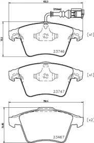 Комплект тормозных колодок PAGID T1432