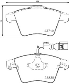 Комплект тормозных колодок PAGID T1478