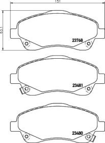 Комплект тормозных колодок PAGID T3129