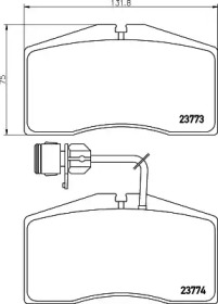 Комплект тормозных колодок PAGID T5126