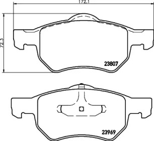 Комплект тормозных колодок PAGID T1381