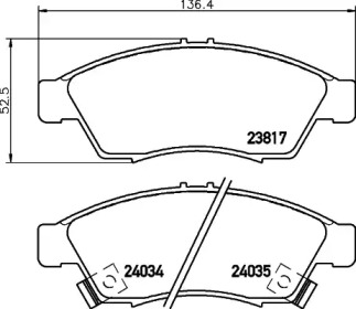 Комплект тормозных колодок PAGID T1423