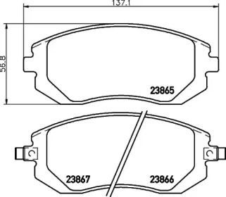 Комплект тормозных колодок PAGID T1331