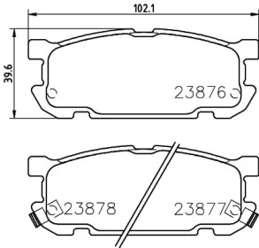 Комплект тормозных колодок PAGID T1337