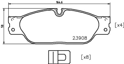 Комплект тормозных колодок PAGID T1542