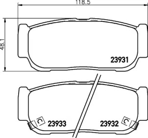 Комплект тормозных колодок PAGID T1363