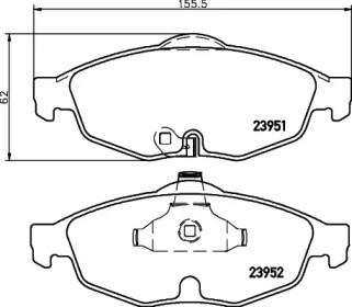 Комплект тормозных колодок PAGID T1515