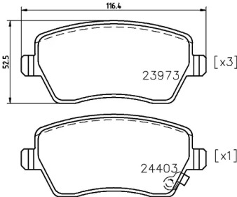 Комплект тормозных колодок PAGID T1594