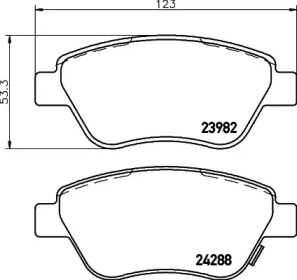 Комплект тормозных колодок PAGID T1647