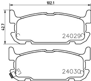 Комплект тормозных колодок PAGID T1407